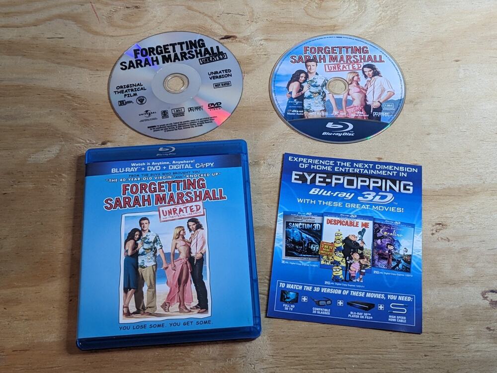 Forgetting Sarah Marshall Unrated Blu Ray + DVD + Bonus Features